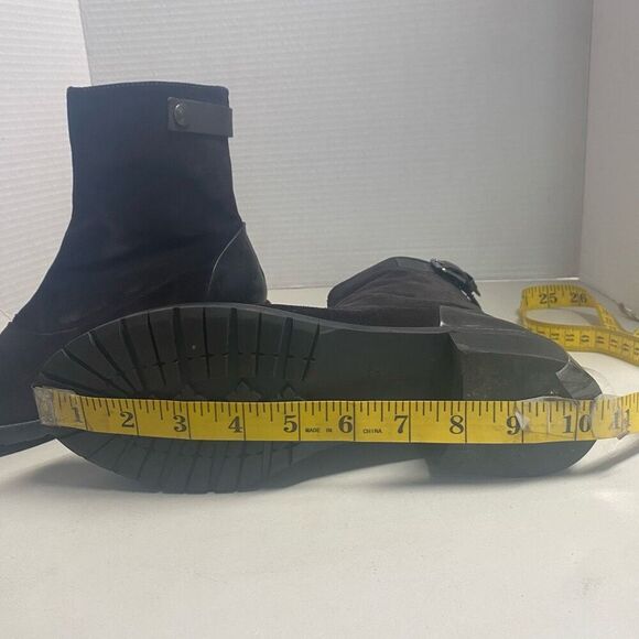 VERA GOMMA Leather Italian Boots Black Size EU 38, US Size 7.5 Made in Italy - Picture 7 of 15